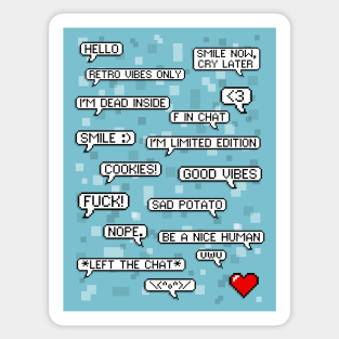 Pixelated Word Bubble Pixel Chat Sticker